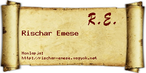 Rischar Emese névjegykártya